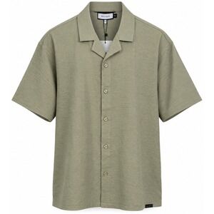 Mauvais Green Fiorano Short Sleeve Relaxed Shirt Sage XL NWT